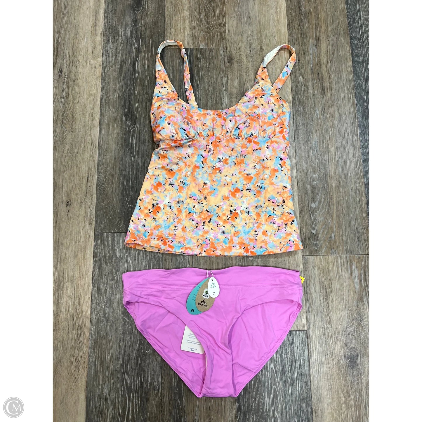 Swimsuit 2pc By Prana In Orange & Pink, Size: S