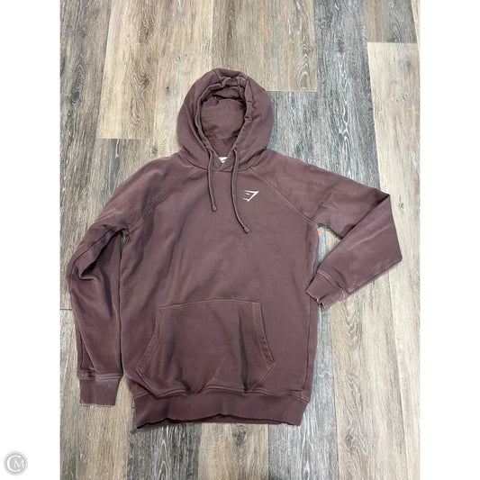 Athletic Sweatshirt Hoodie By Gym Shark In Brown, Size: Xs