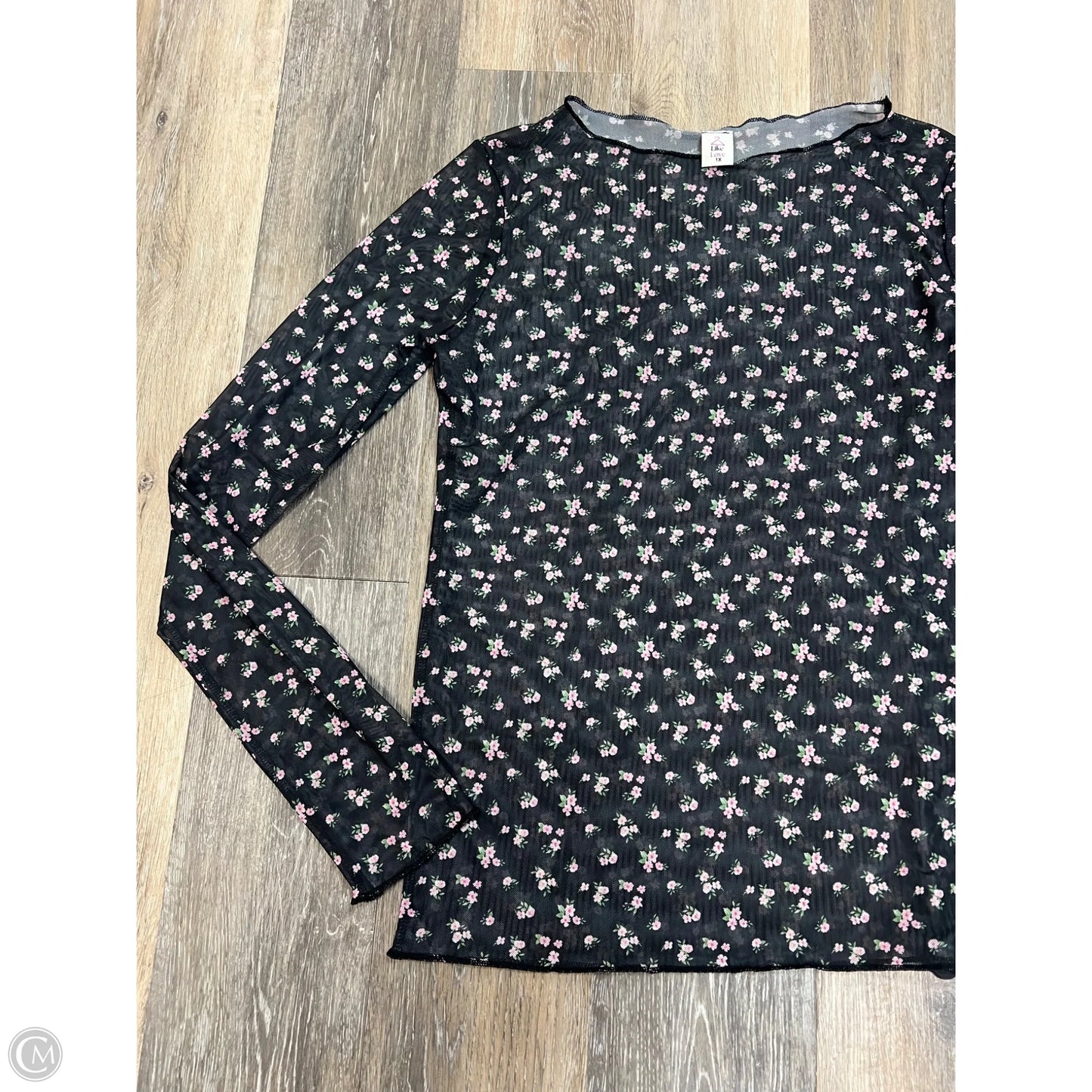 Top Long Sleeve By Like Love In Floral Print, Size: 1x