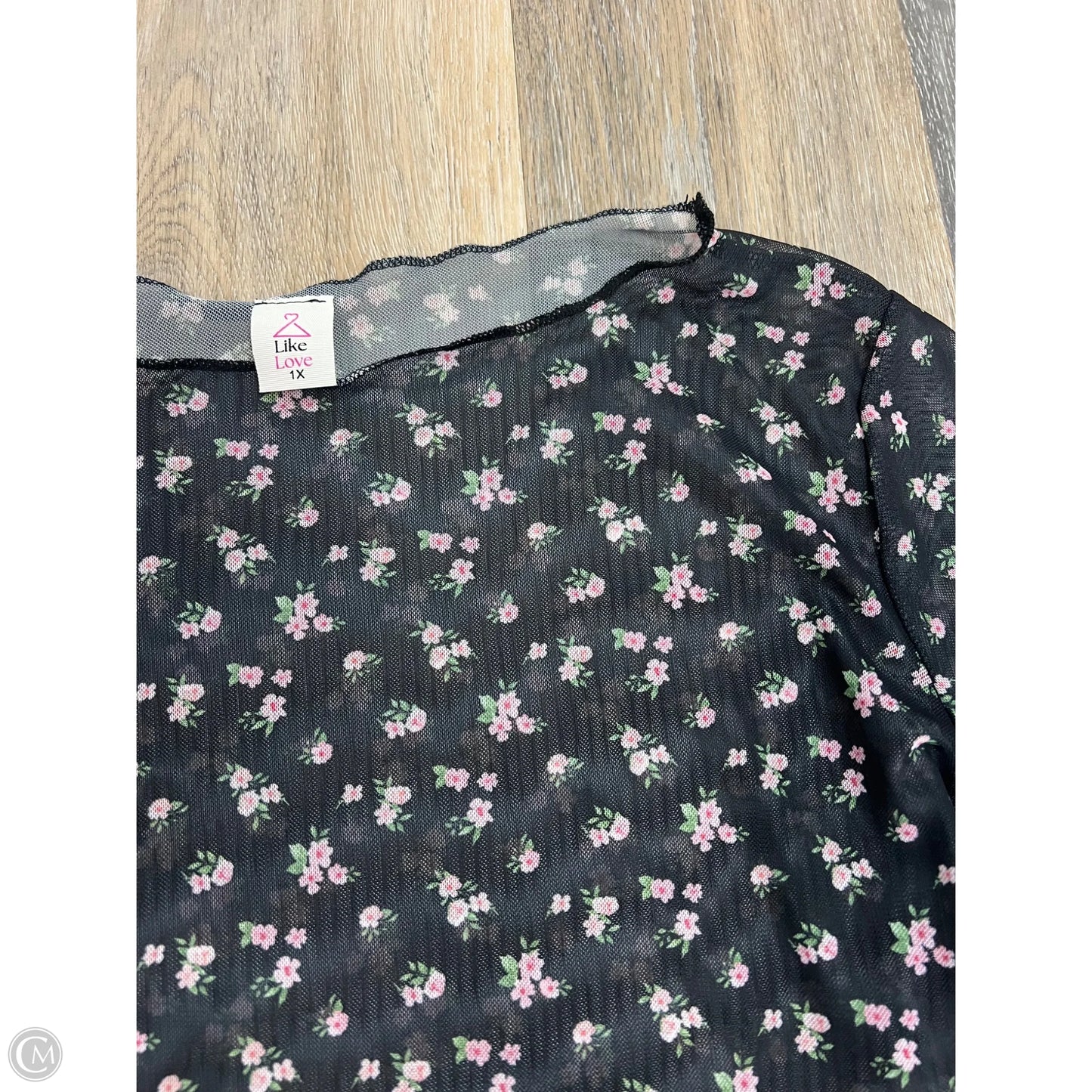 Top Long Sleeve By Like Love In Floral Print, Size: 1x