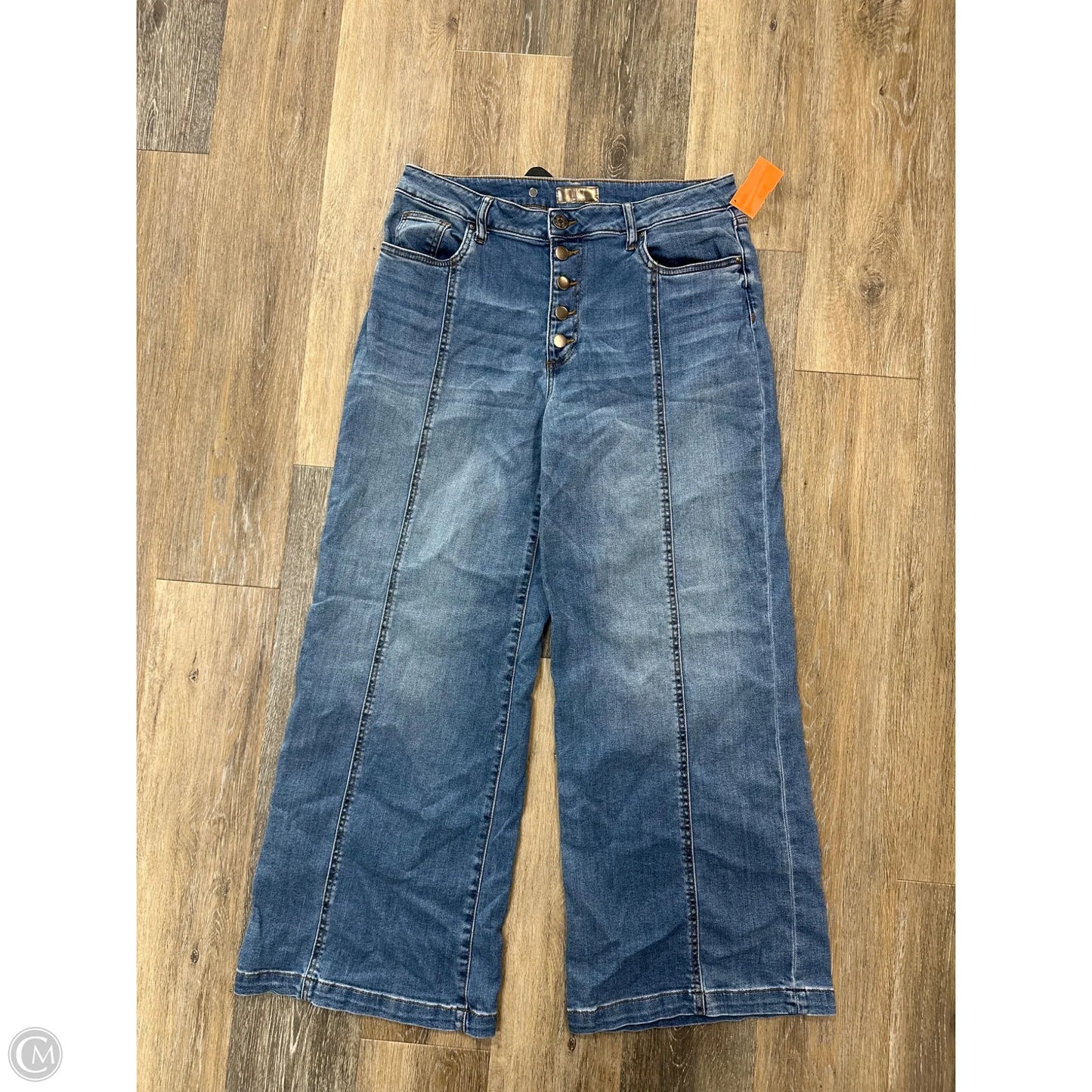 Jeans Wide Leg By Kut In Blue Denim, Size: 10