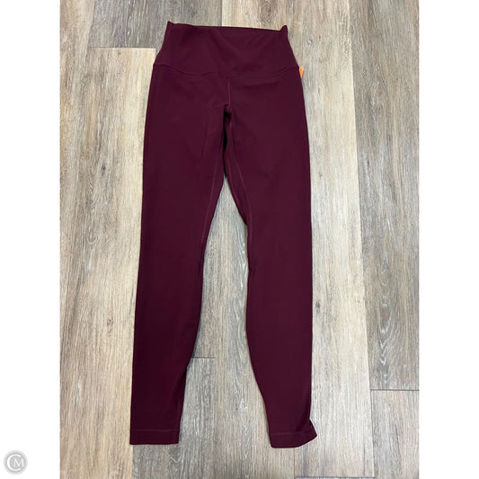 Athletic Leggings By Lululemon In Maroon, Size: 6
