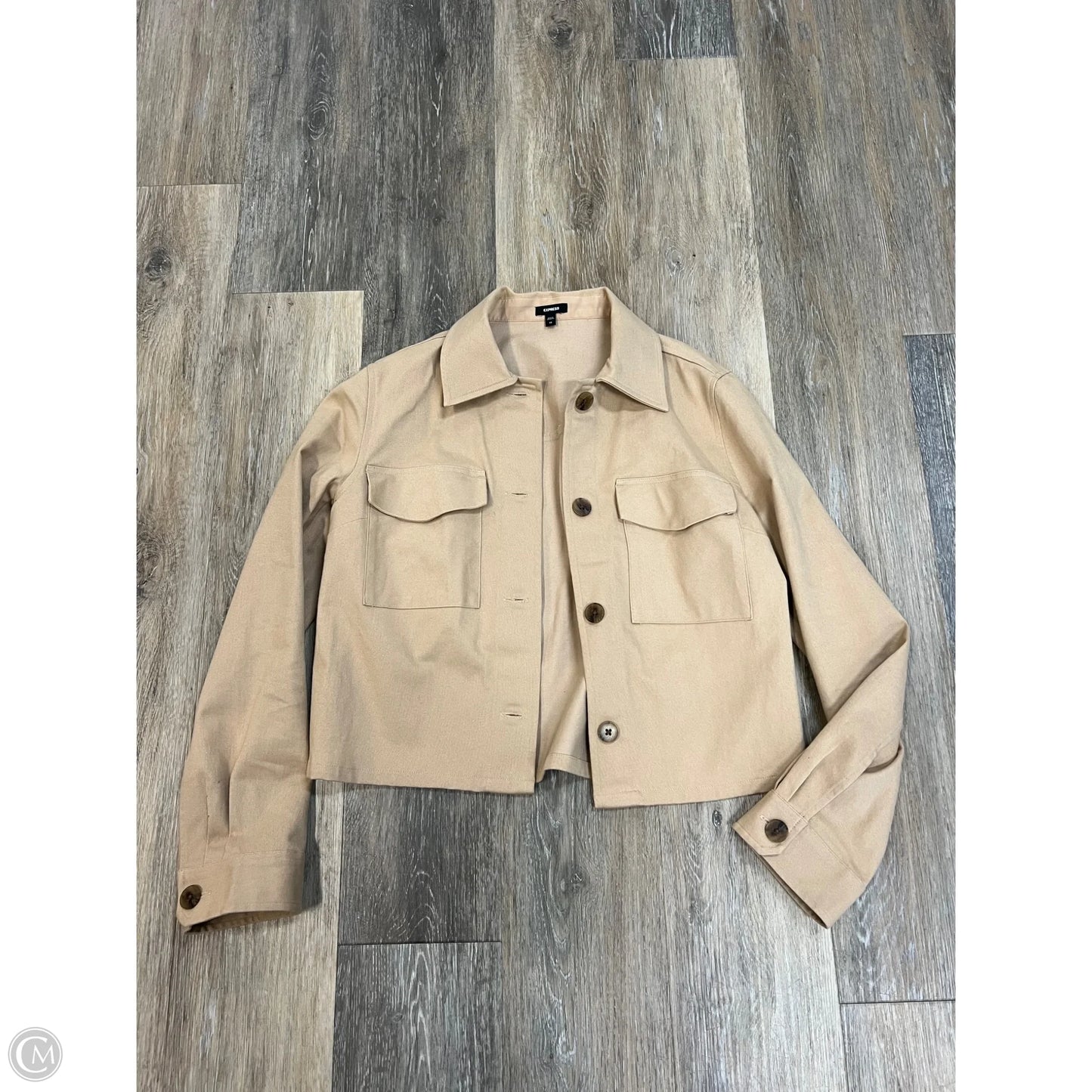 Jacket Utility By Express In Tan, Size: Xs
