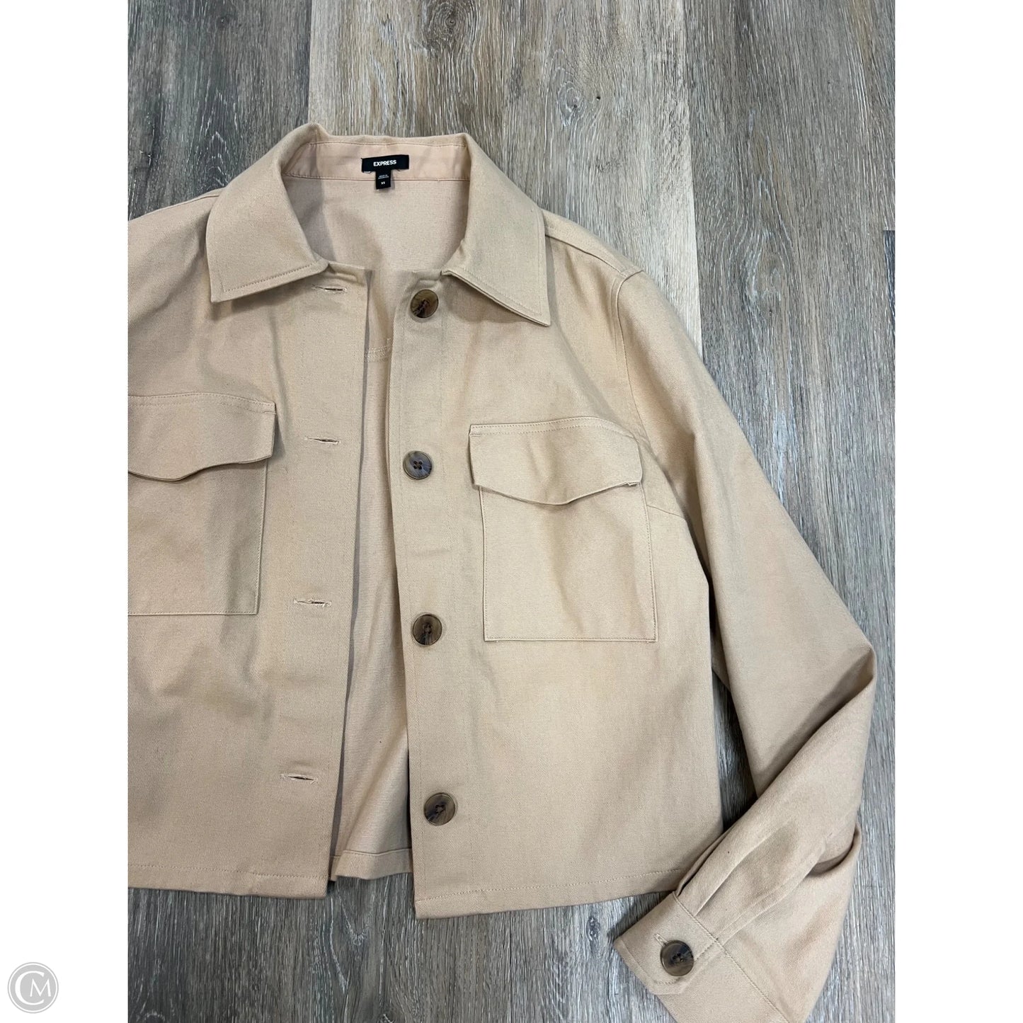 Jacket Utility By Express In Tan, Size: Xs