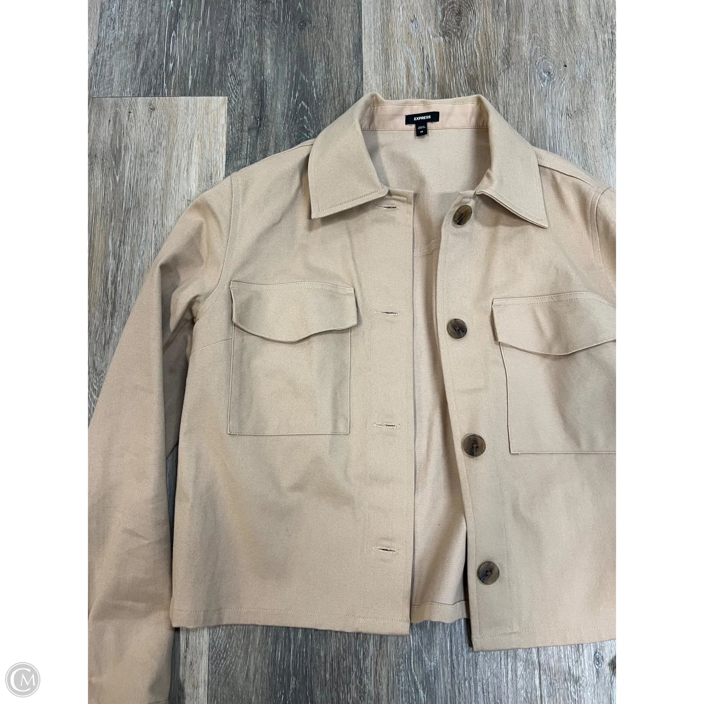 Jacket Utility By Express In Tan, Size: Xs