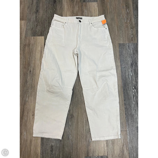 Jeans Wide Leg By Kut In Cream Denim, Size: 10