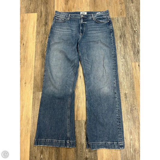 -Jeans Wide Leg By Paige In Blue Denim, Size: 14/32