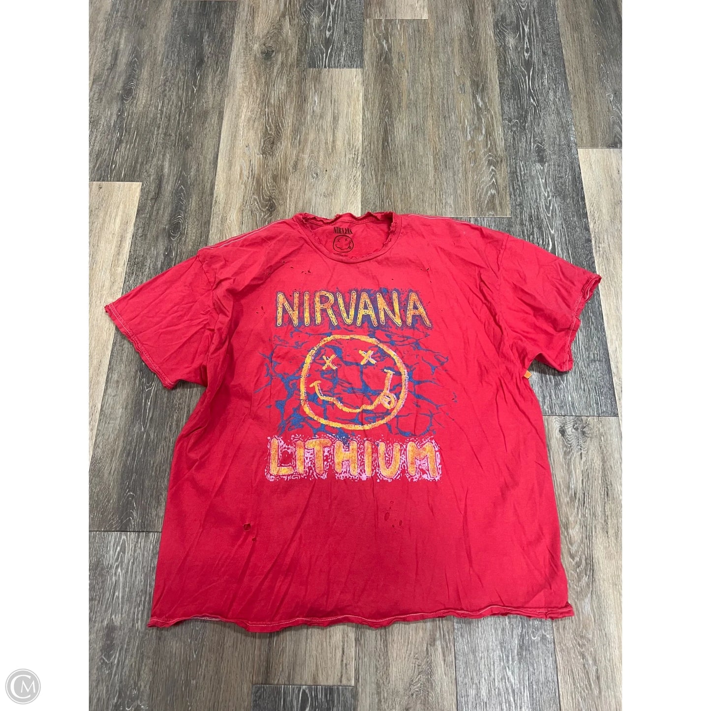Top Short Sleeve By Nirvana In Red, Size: L