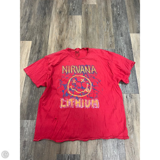 Top Short Sleeve By Nirvana In Red, Size: L