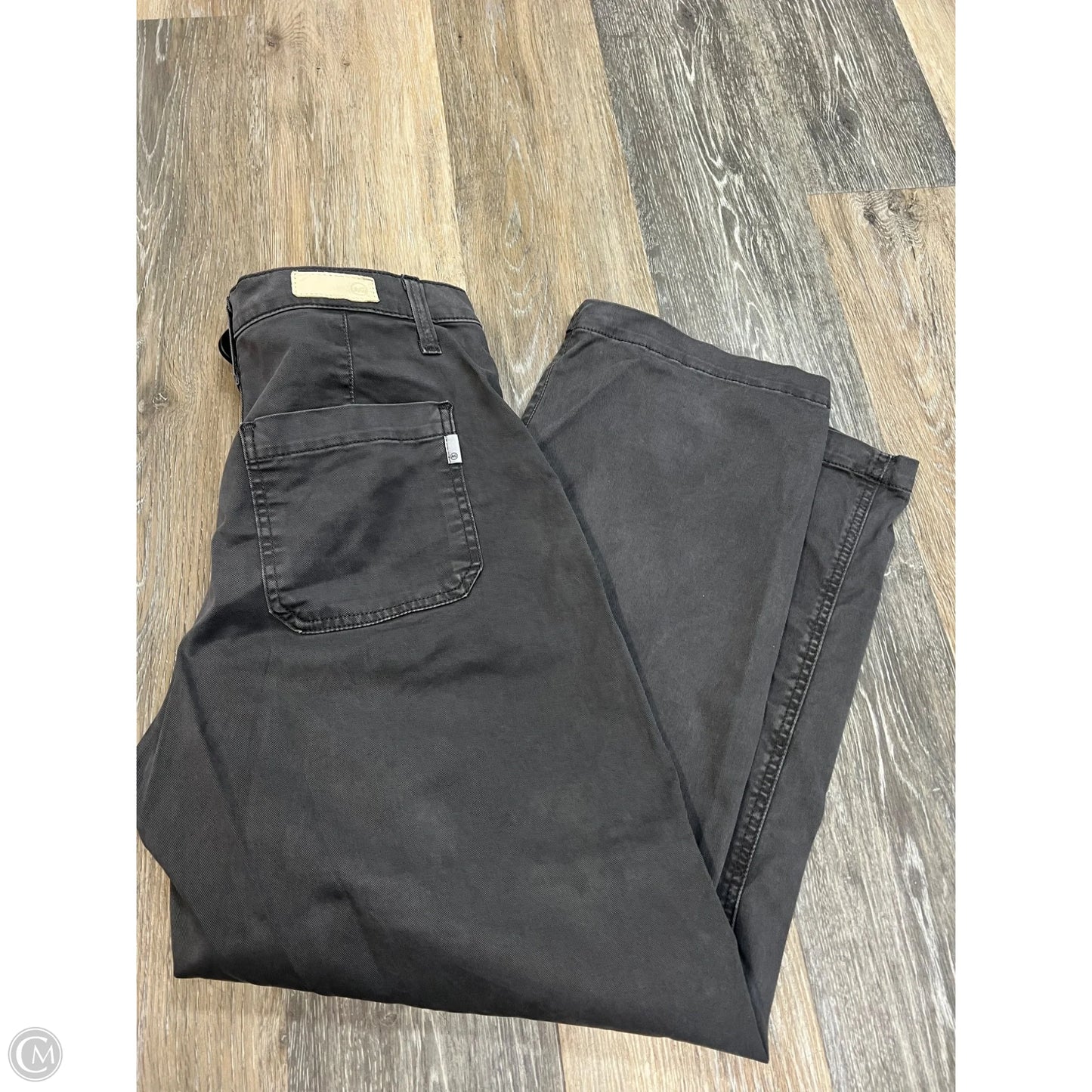 Jeans Wide Leg By Adriano Goldschmied In Grey, Size: 1/25