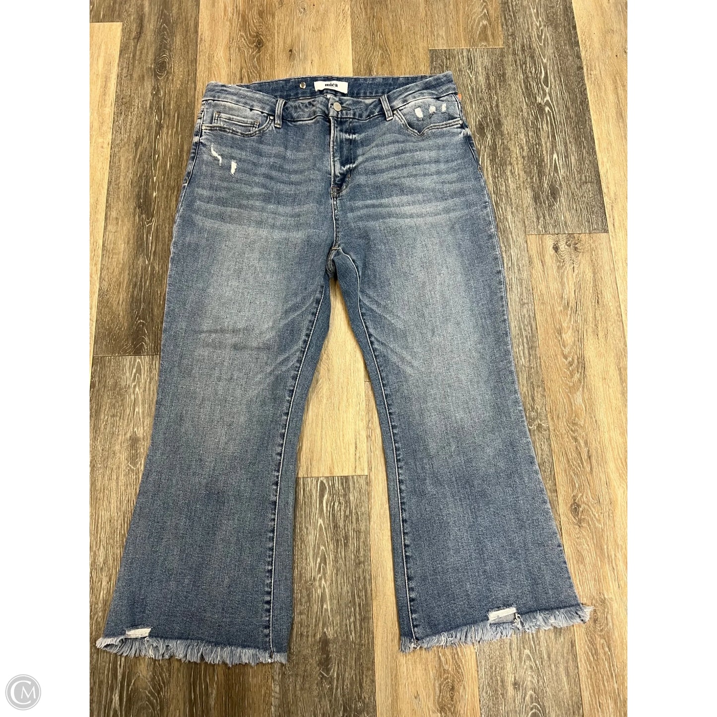 Jeans Straight By Micas In Blue Denim, Size: 16