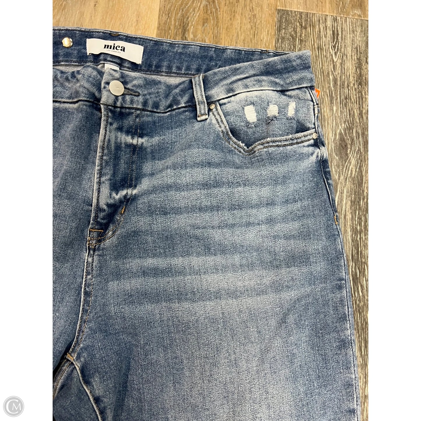 Jeans Straight By Micas In Blue Denim, Size: 16