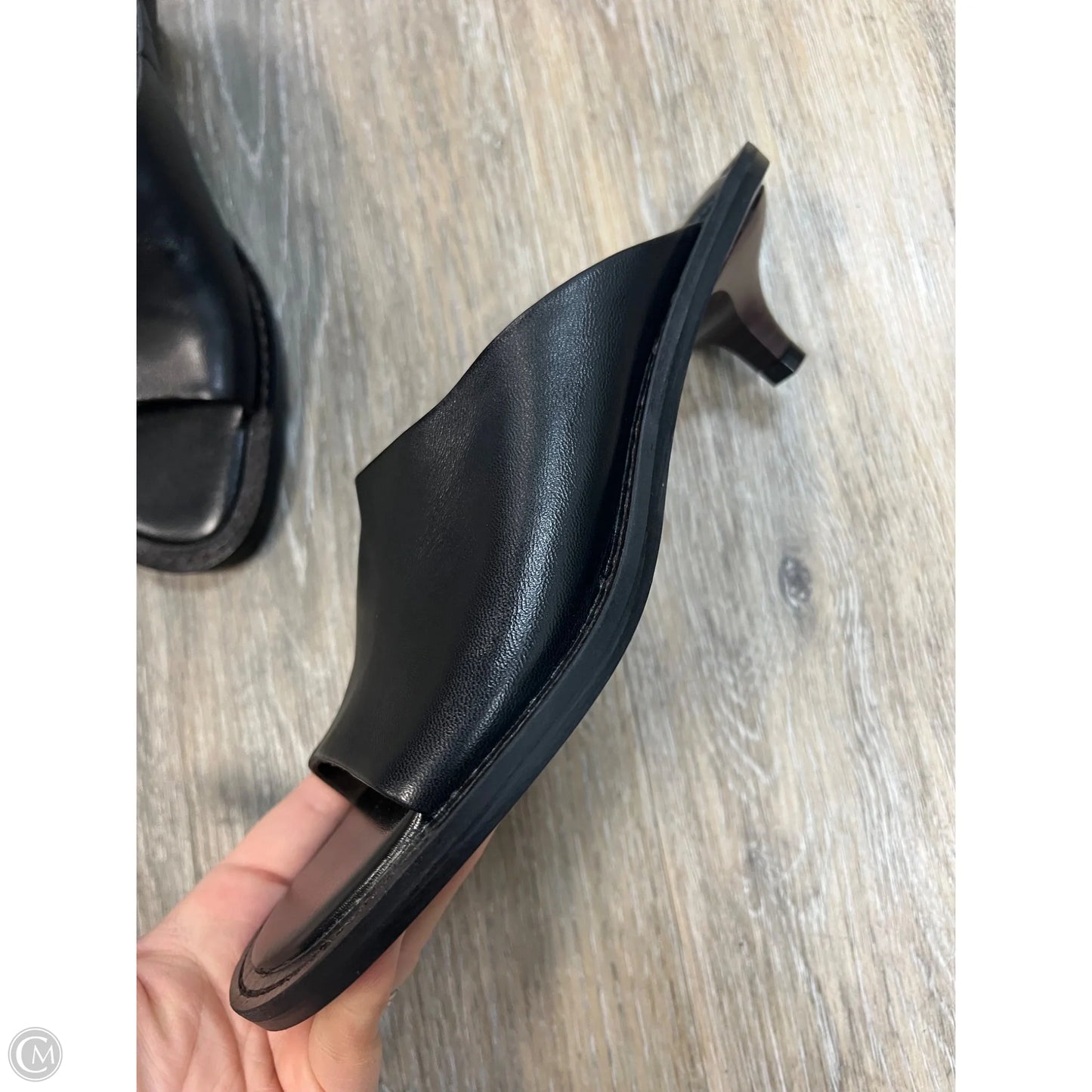 Sandals Heels Kitten By Zara In Black, Size: 6