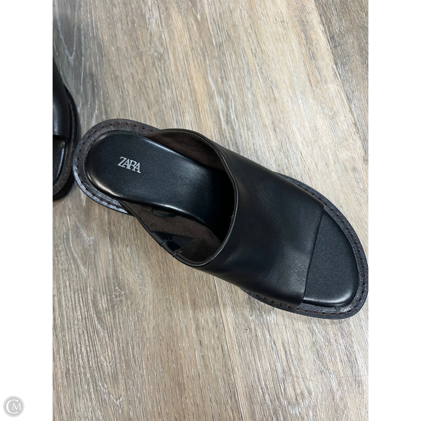 Sandals Heels Kitten By Zara In Black, Size: 6