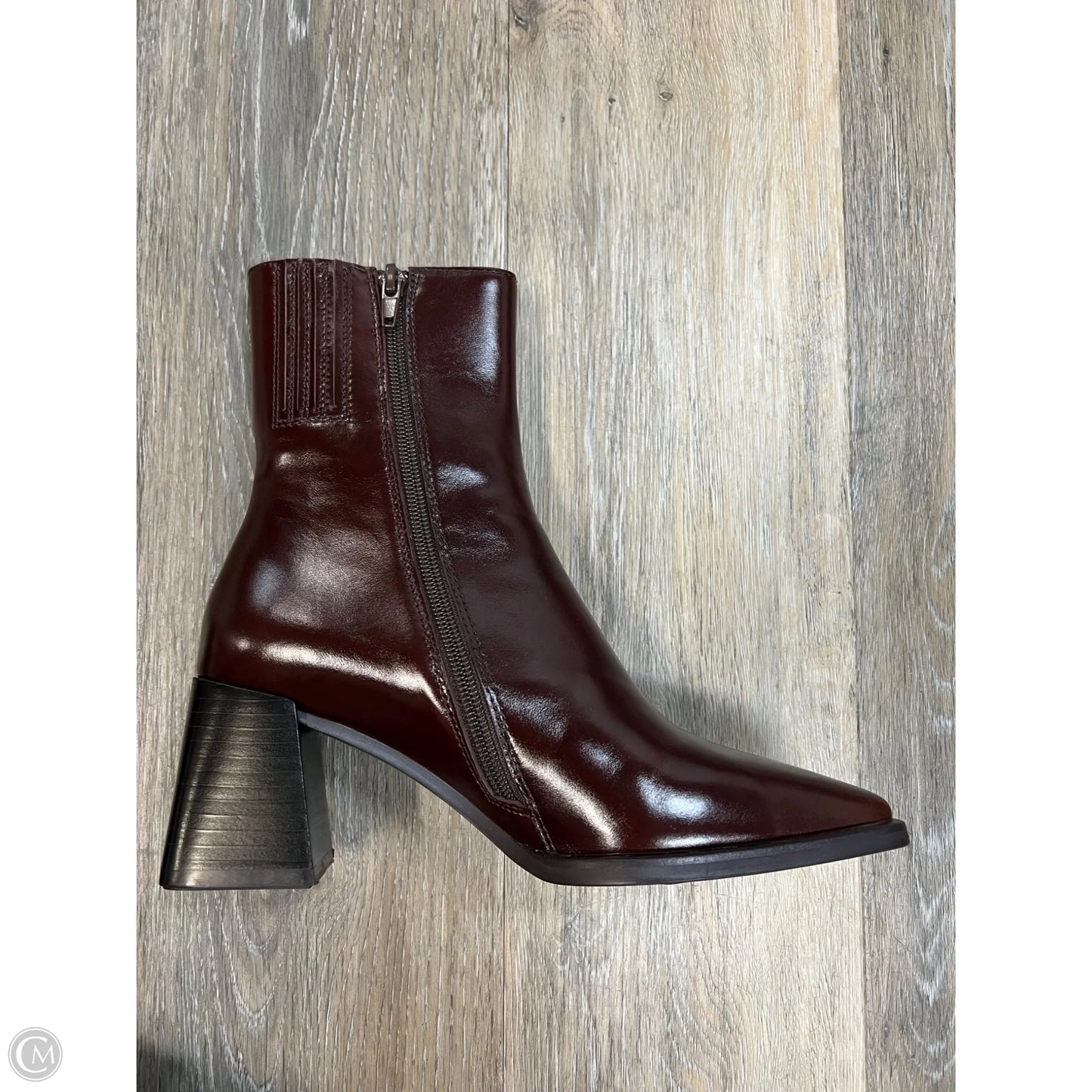 Boots Ankle Heels By Jeffrey Campbell In Maroon, Size: 6.5