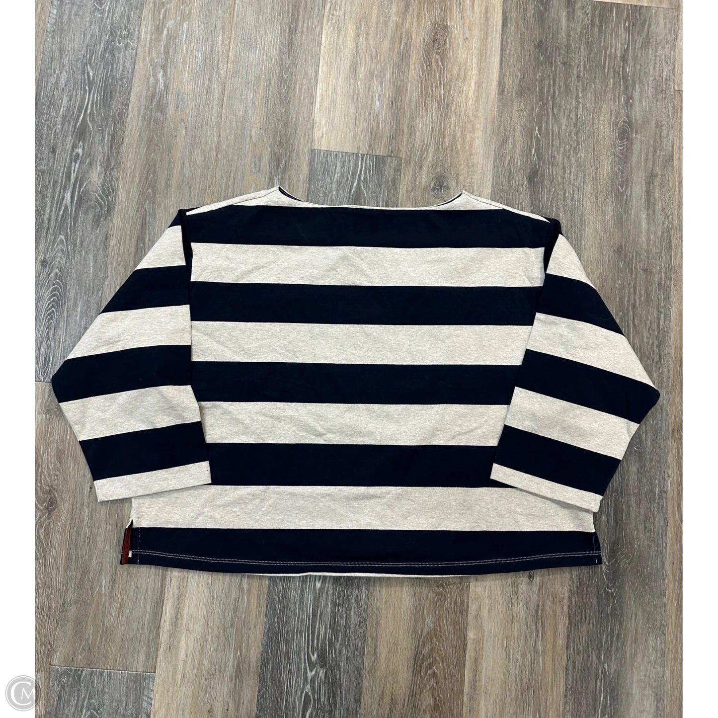 Top Long Sleeve By Banana Republic In Striped Pattern, Size: Xxl