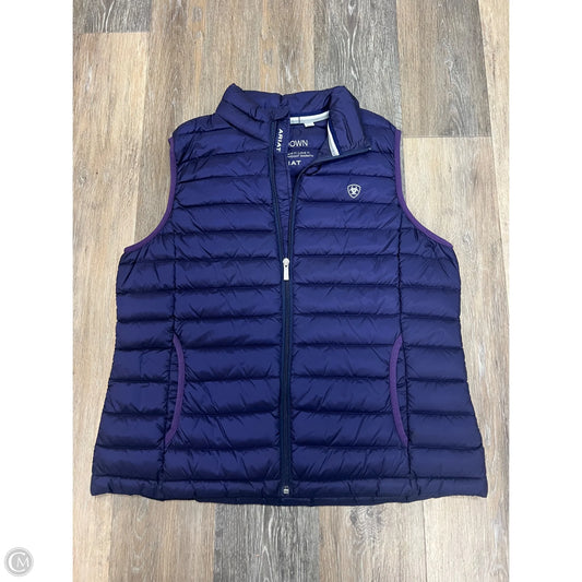 Vest Puffer & Quilted By Ariat In Purple, Size: Xl