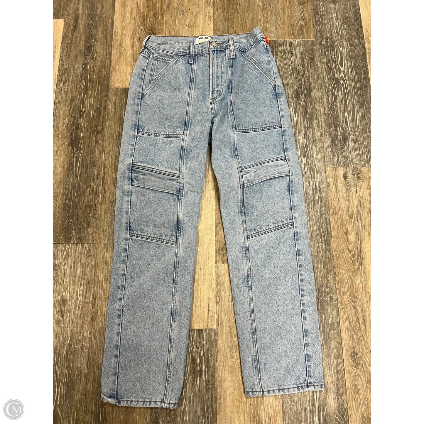 Jeans Straight By Agolde In Blue Denim, Size: 2/26