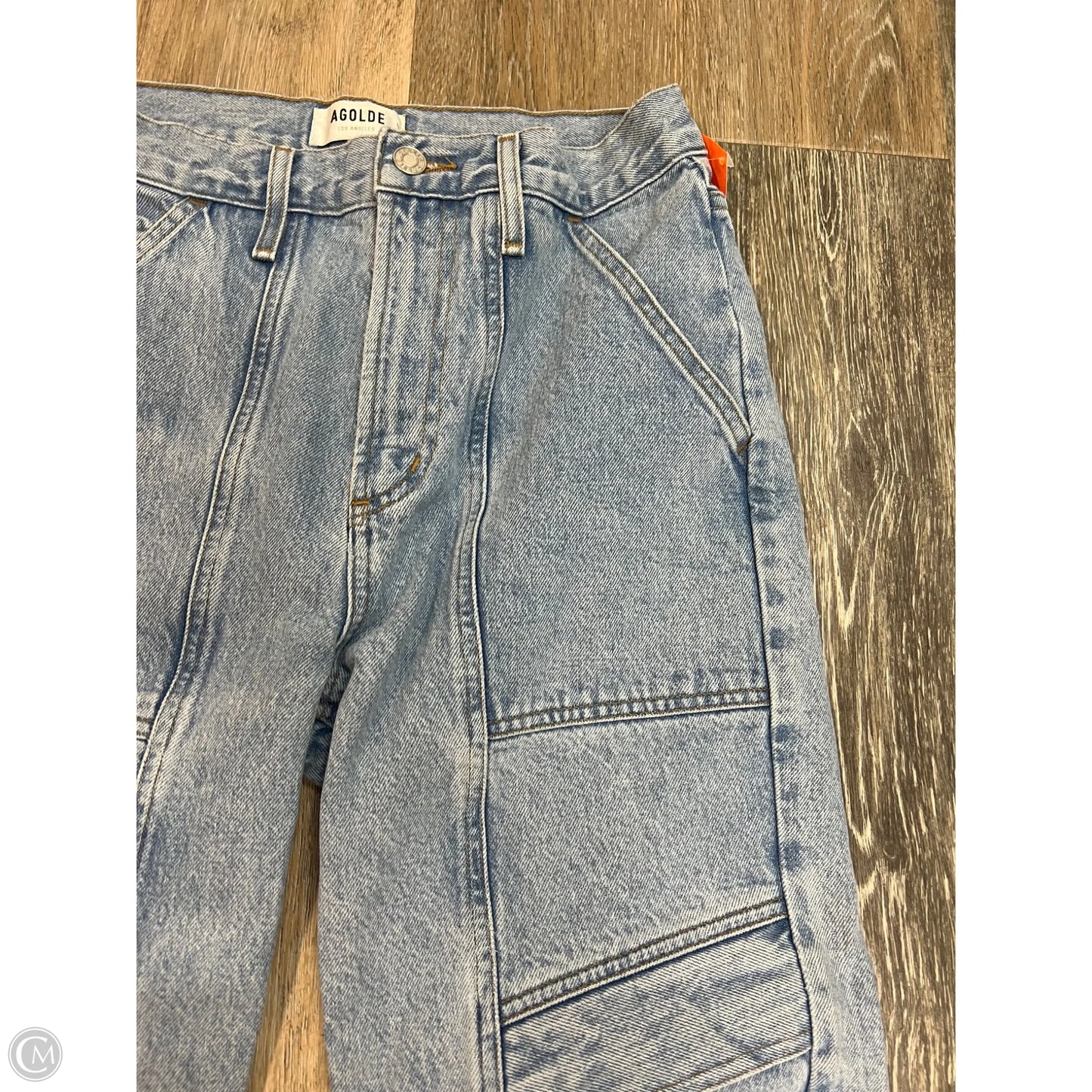 Jeans Straight By Agolde In Blue Denim, Size: 2/26