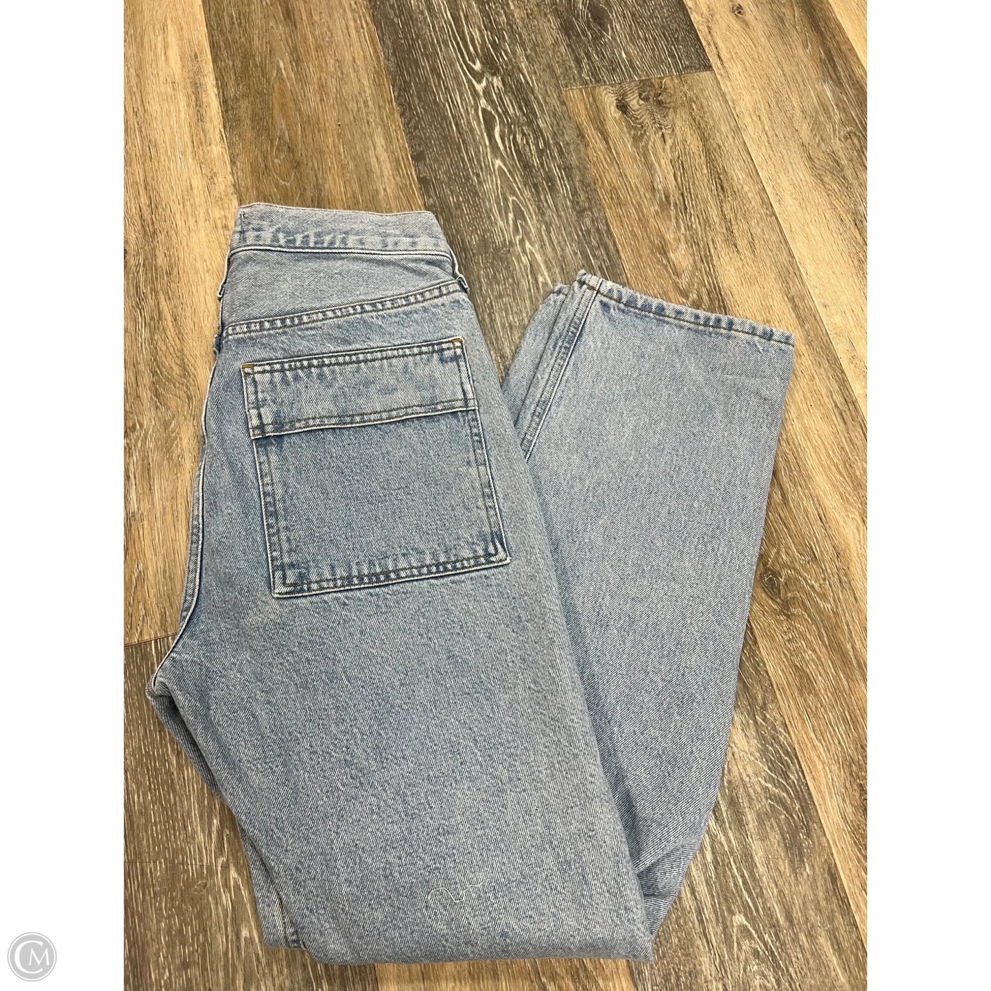 Jeans Straight By Agolde In Blue Denim, Size: 2/26
