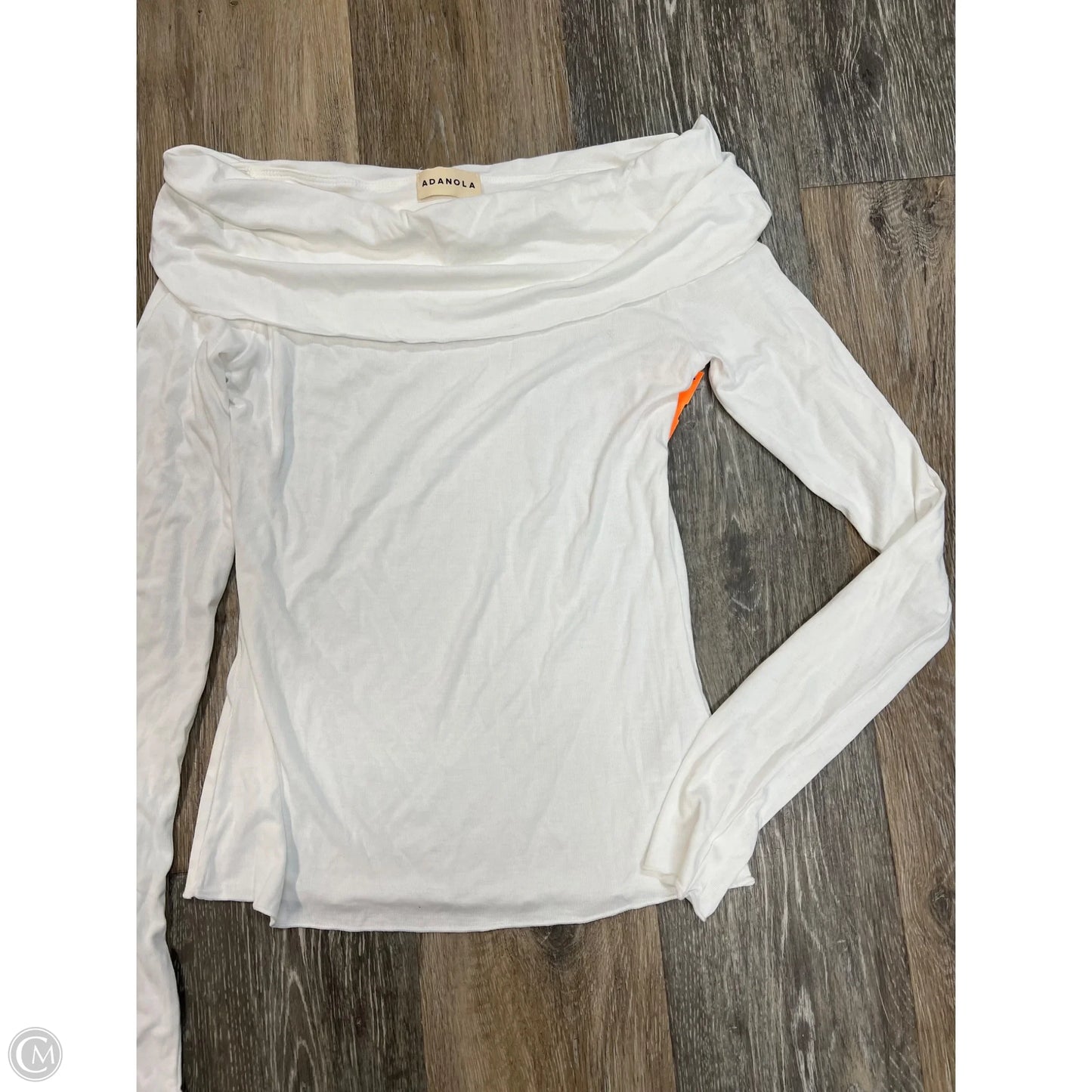 Top Long Sleeve By Adanola In White, Size: S