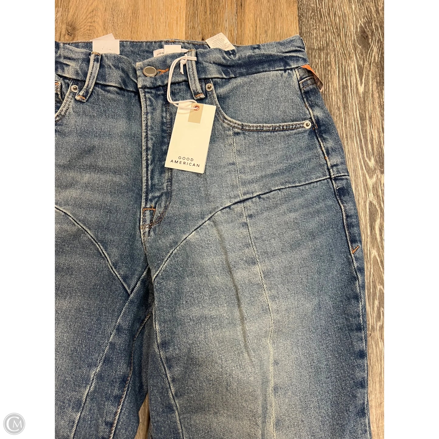 Jeans Straight By Good American In Blue Denim, Size: 4/27