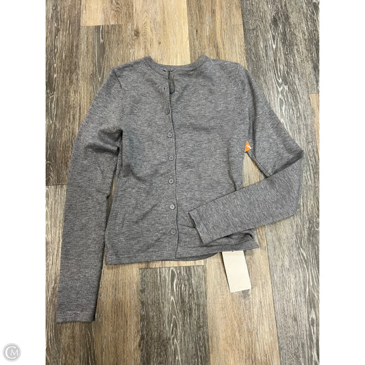 -Sweater Cardigan By Musera In Grey, Size: S