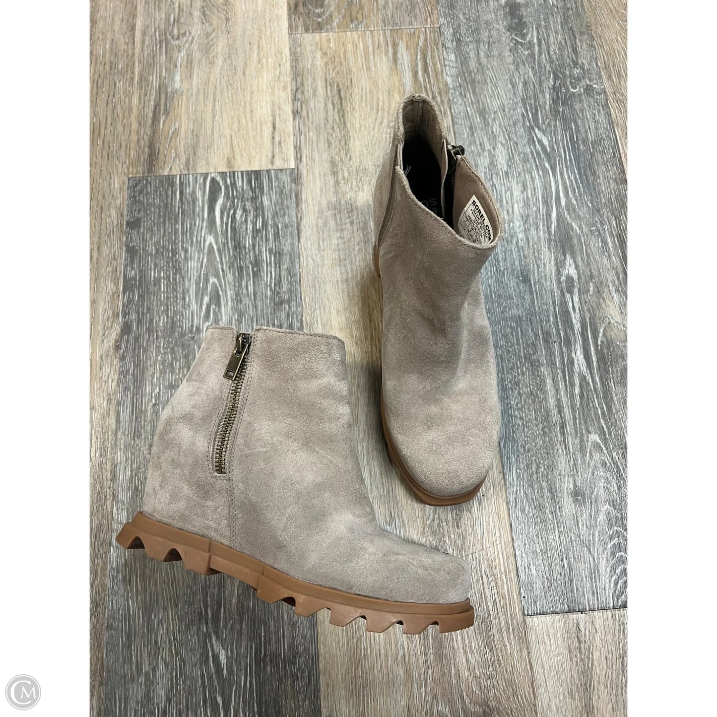 Boots Ankle Heels By Sorel In Grey, Size: 7