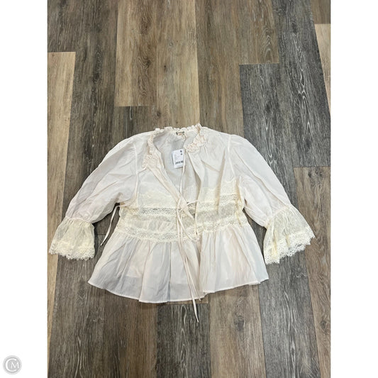 Blouse Long Sleeve By Free People In White, Size: S