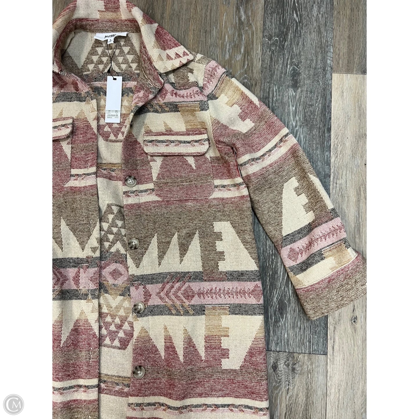 Jacket Shirt By Bb Dakota In Tan, Size: S