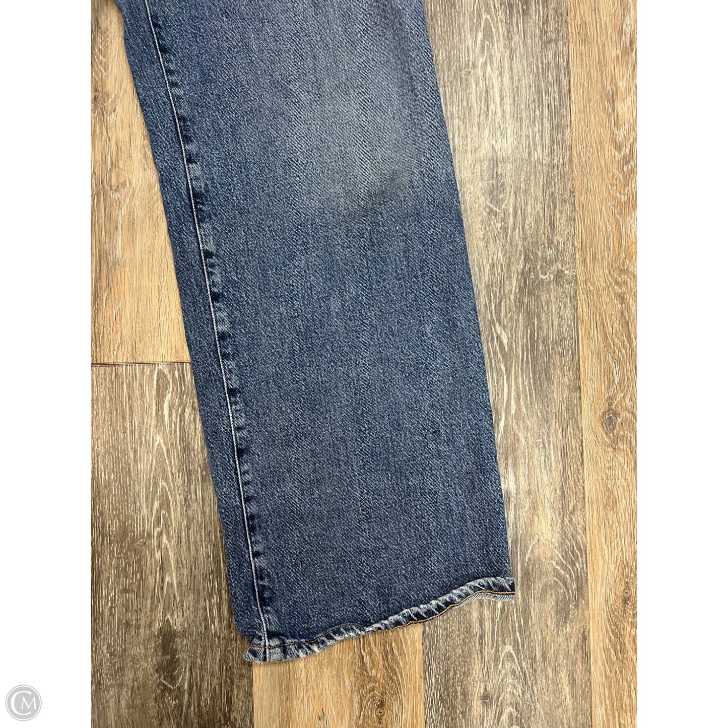 Jeans Wide Leg By Agolde In Blue Denim, Size: 10/30