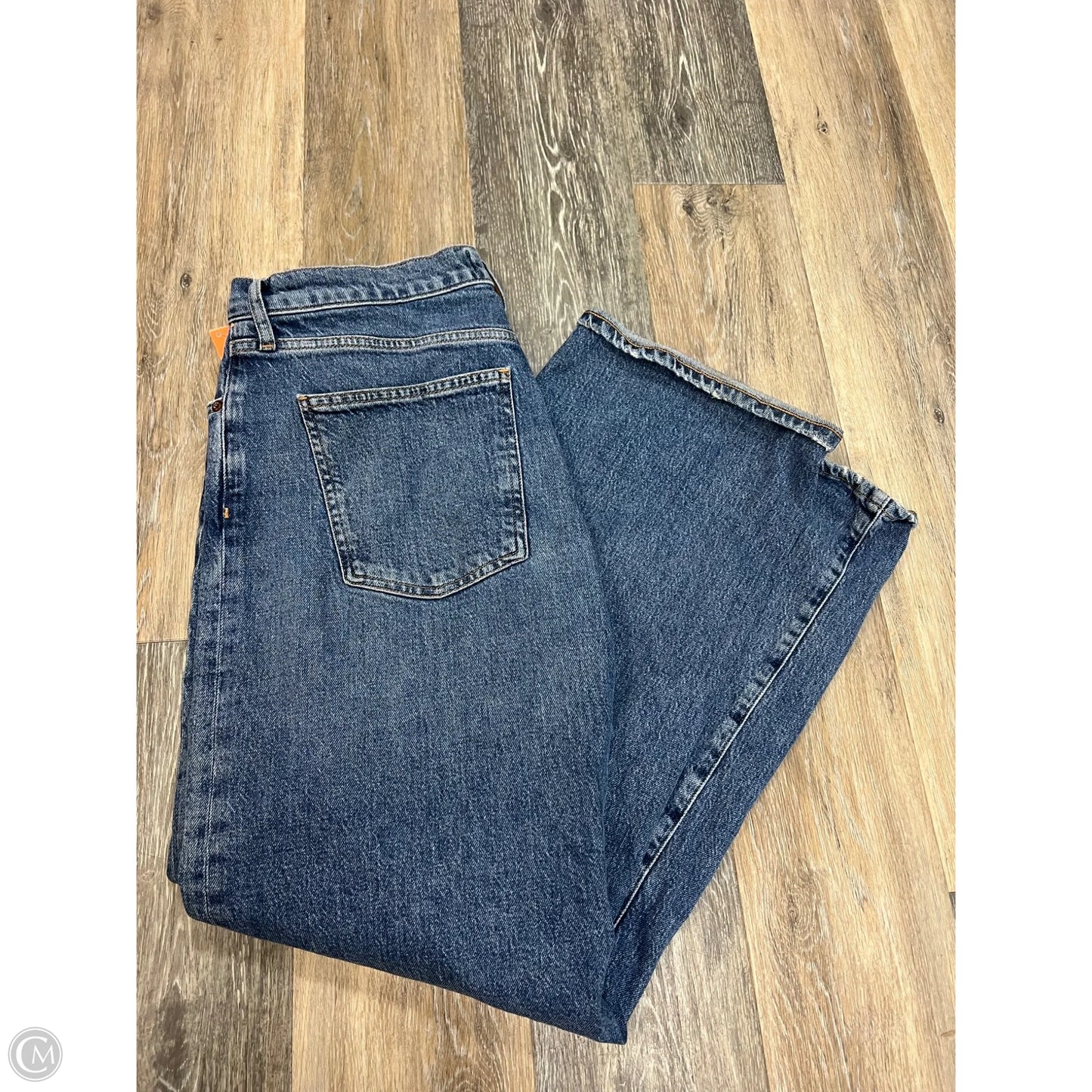 Jeans Wide Leg By Agolde In Blue Denim, Size: 10/30