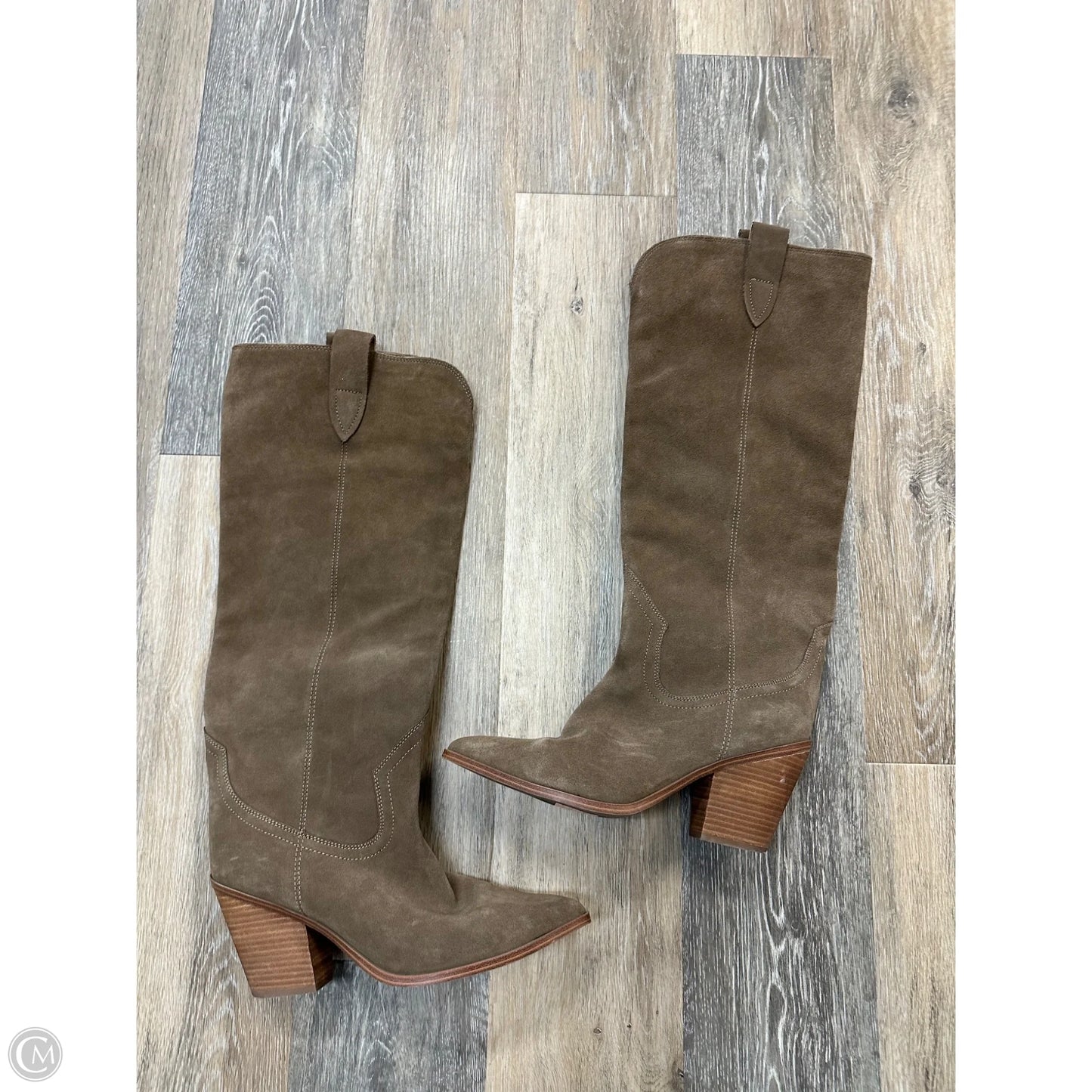 Boots Knee Heels By Blondo In Tan, Size: 11