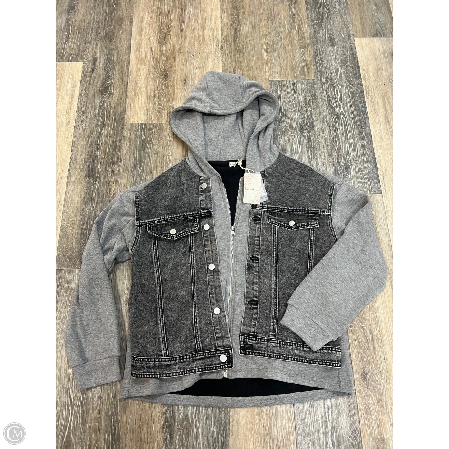 Jacket Other By Hem & Thread In Black & Grey, Size: L