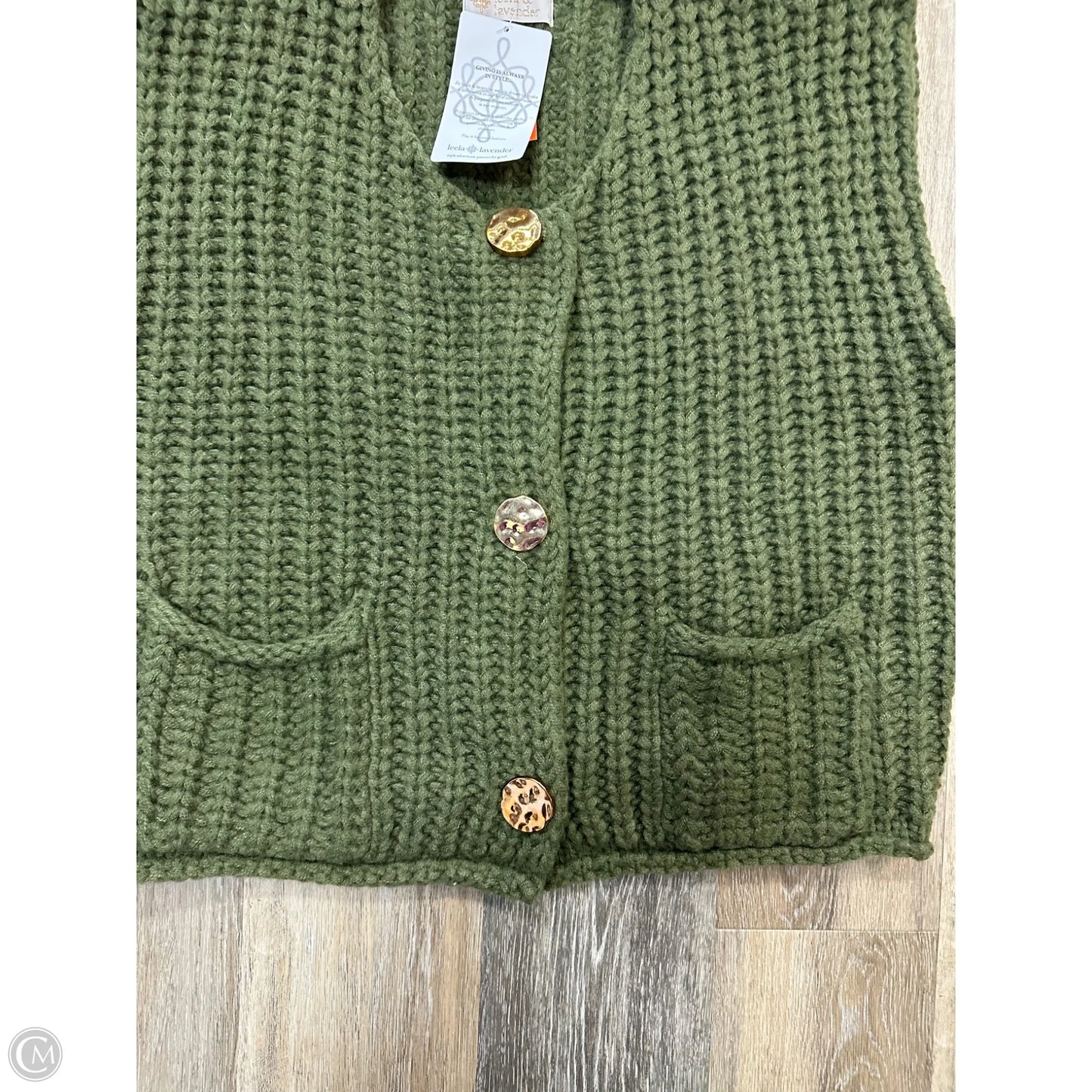 Sweater Short Sleeve By Leela & Lavender In Green, Size: L