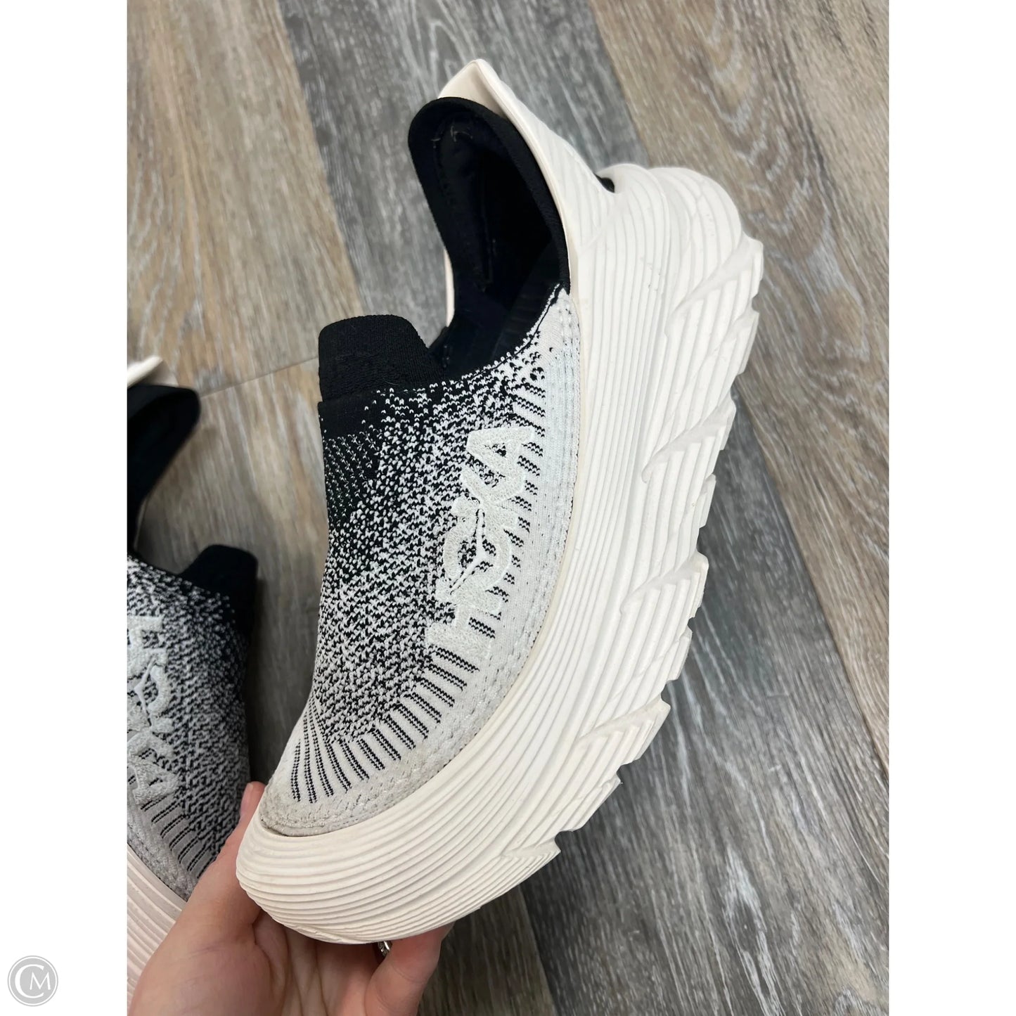 Shoes Athletic By Hoka In Black & Cream, Size: 9