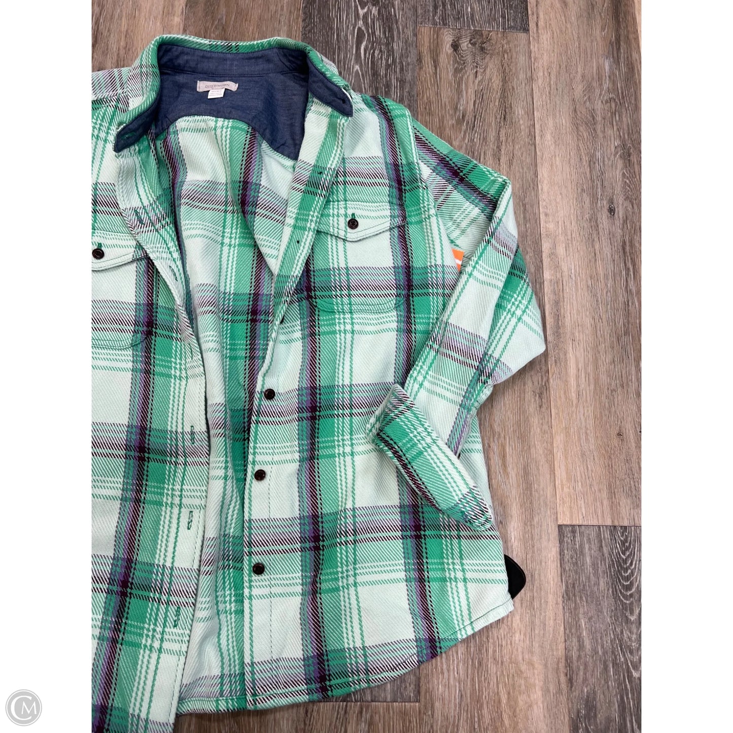 Jacket Shirt By Outerknown In Plaid Pattern, Size: M/L