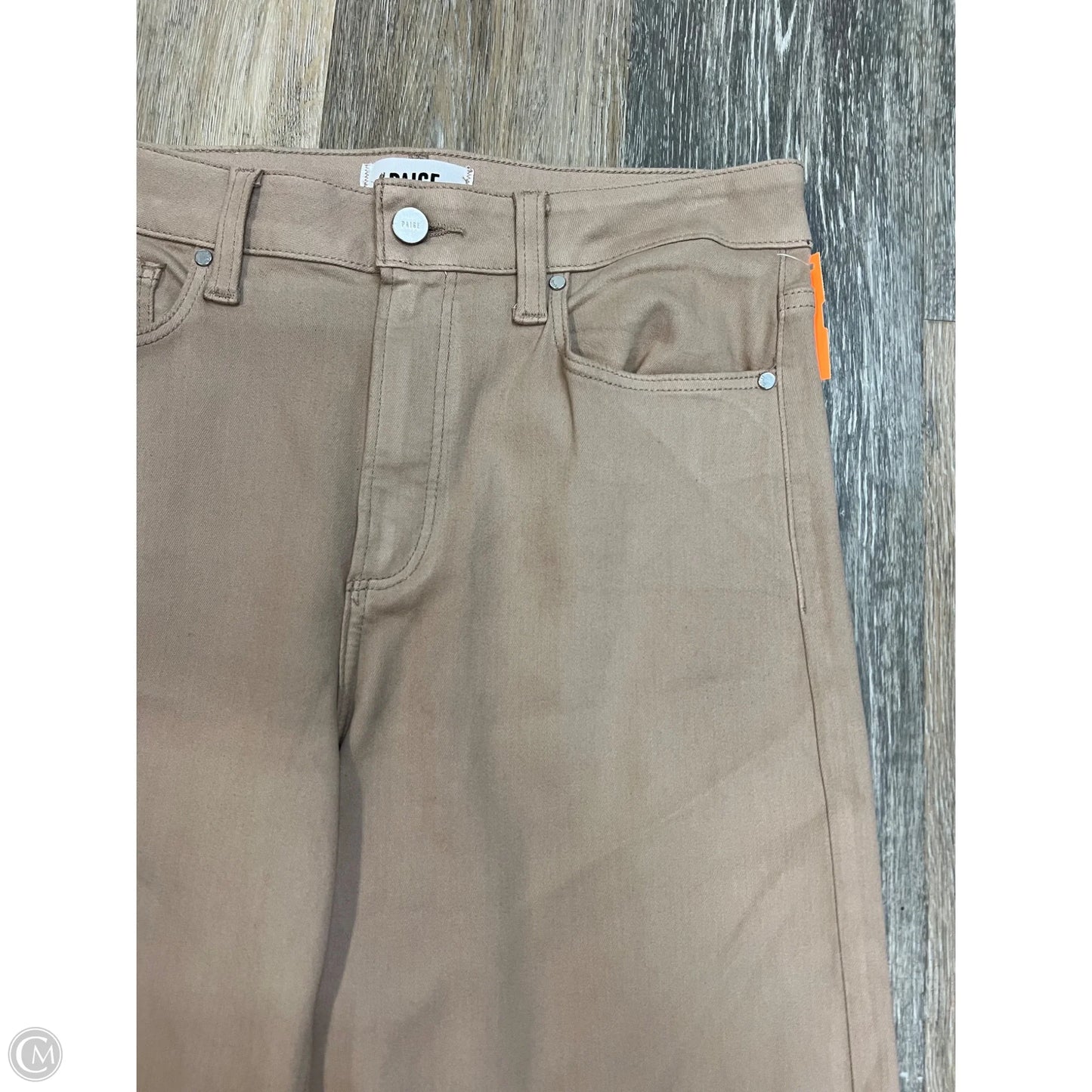 Jeans Wide Leg By Paige In Tan Denim, Size: 8