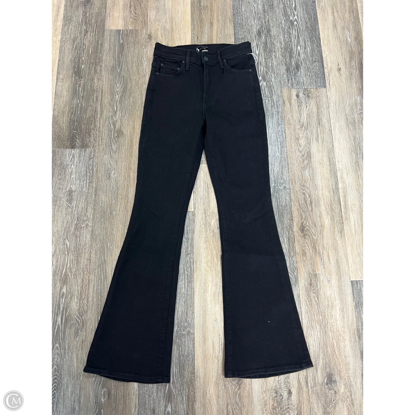 Jeans Flared By Mother In Black Denim, Size: 2/26