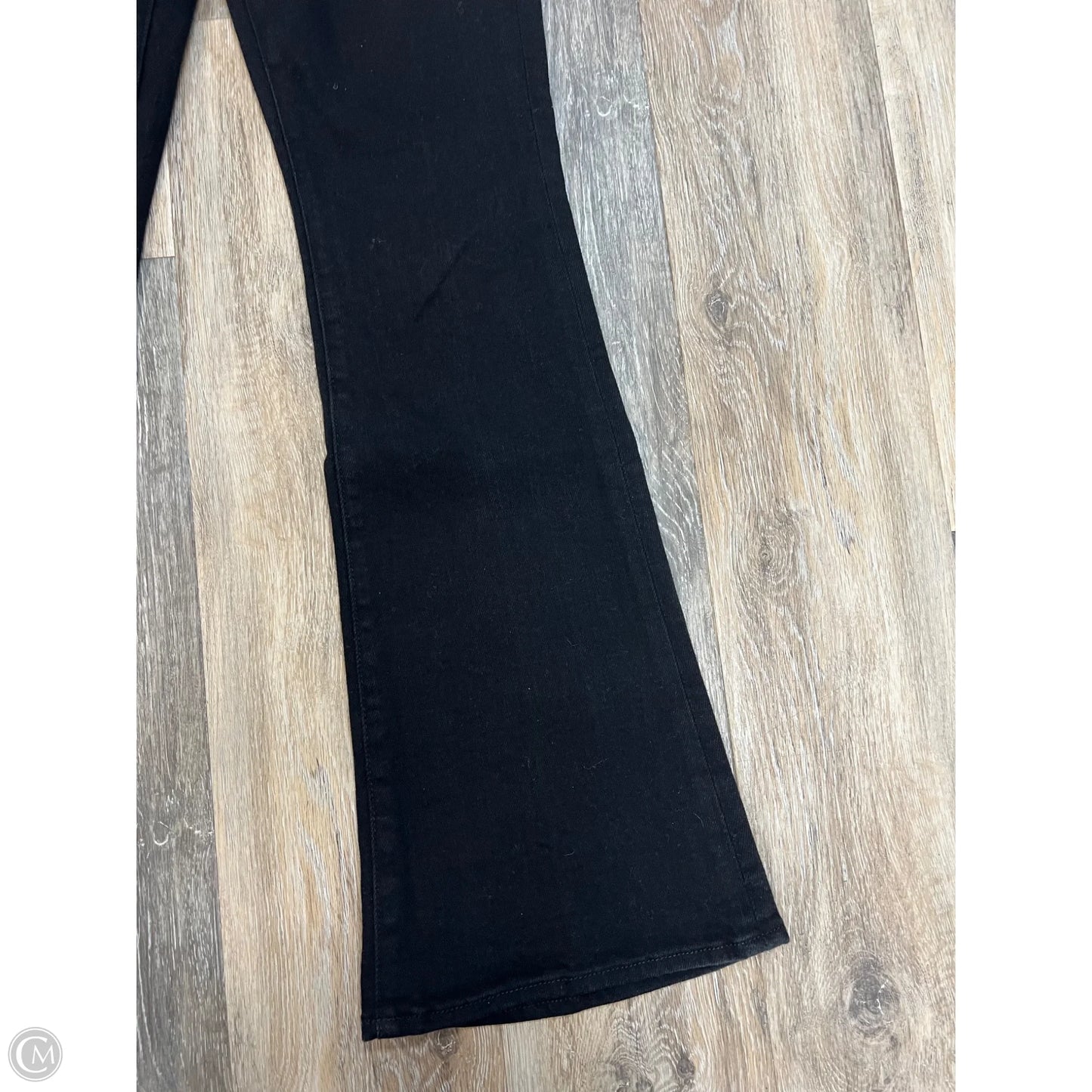 Jeans Flared By Mother In Black Denim, Size: 2/26