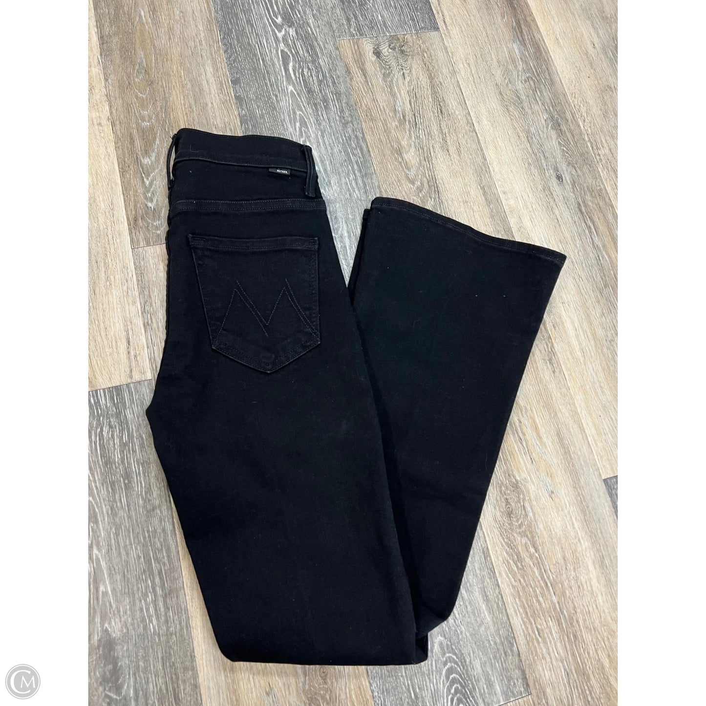 Jeans Flared By Mother In Black Denim, Size: 2/26