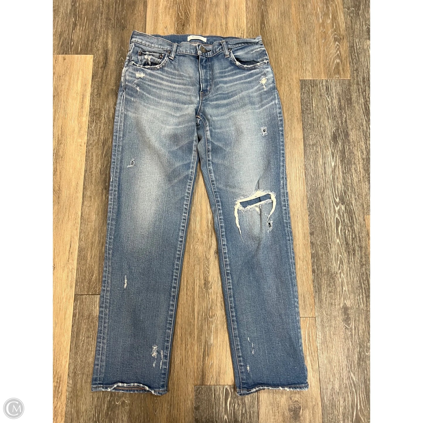 Jeans Straight By Moussy In Blue Denim, Size: 4