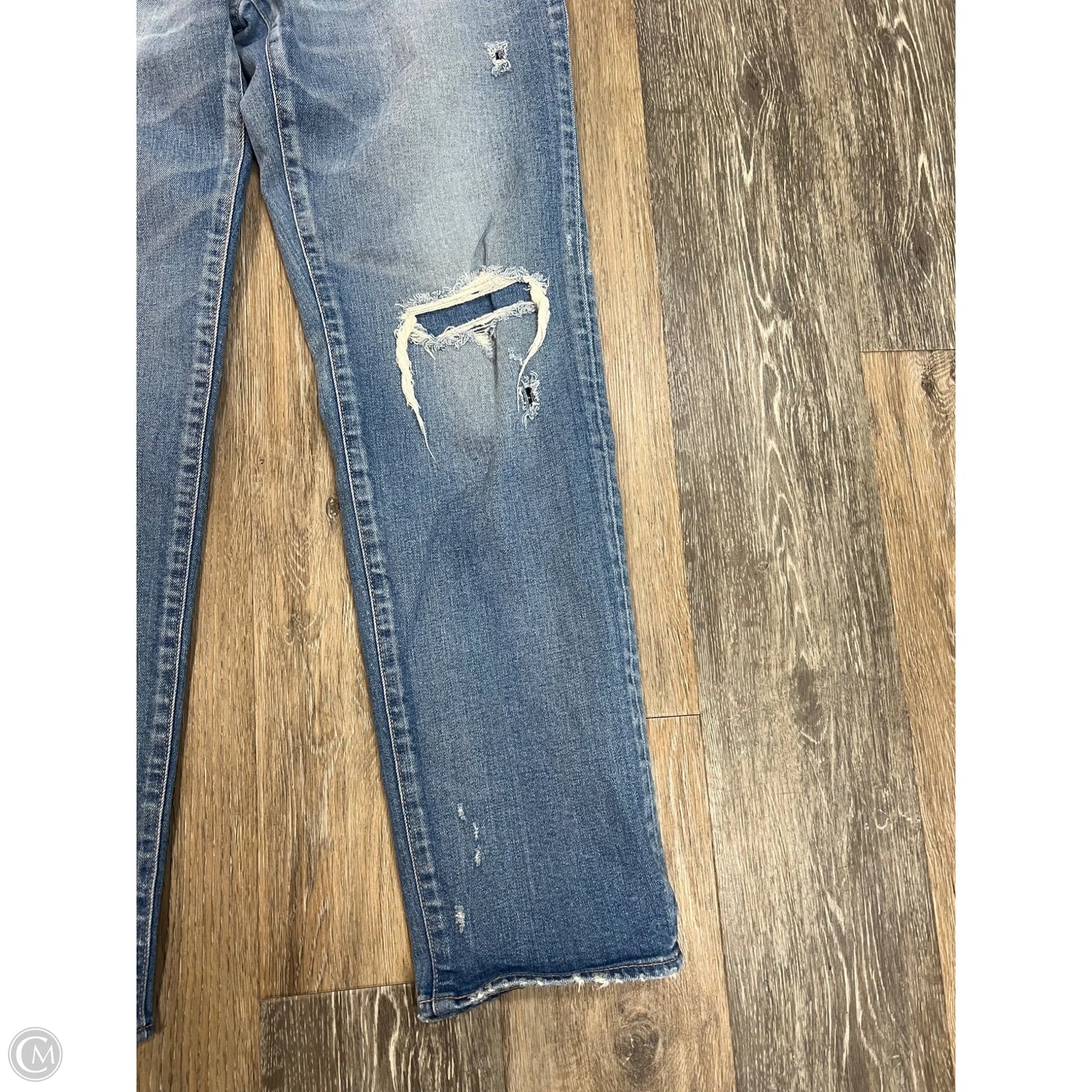 Jeans Straight By Moussy In Blue Denim, Size: 4