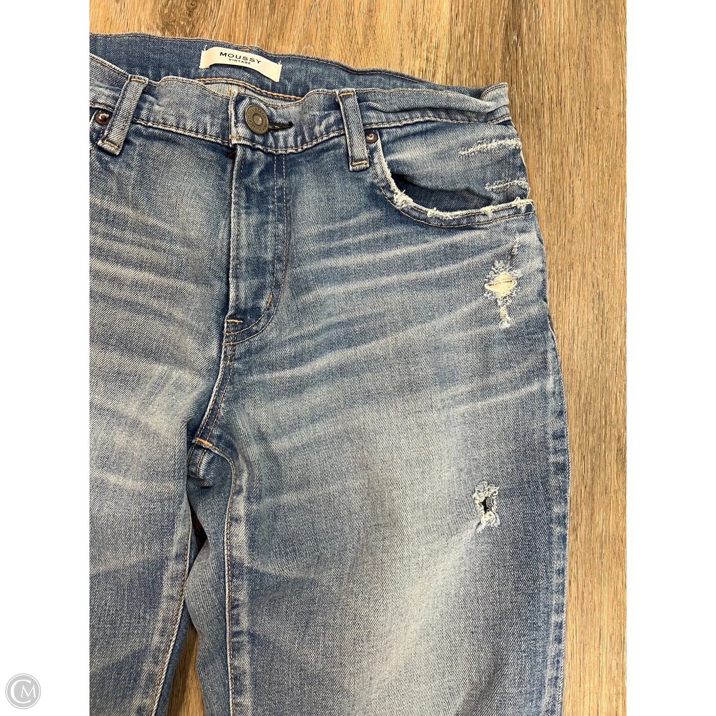Jeans Straight By Moussy In Blue Denim, Size: 4