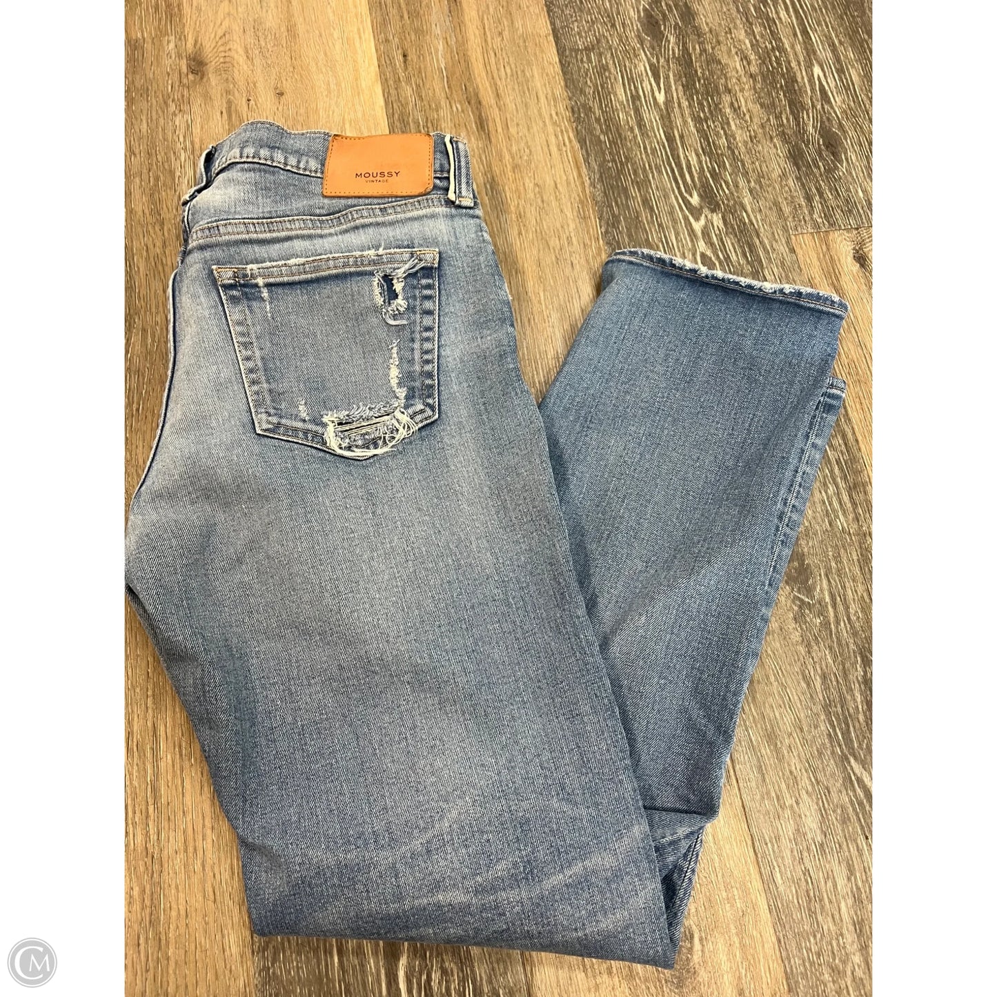 Jeans Straight By Moussy In Blue Denim, Size: 4