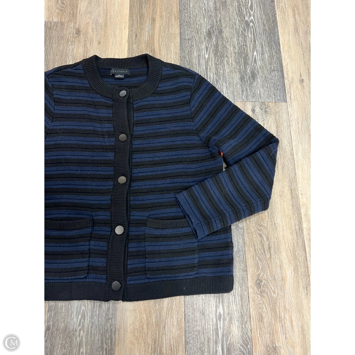 Sweater Cardigan By Sanctuary In Black & Blue, Size: Xl