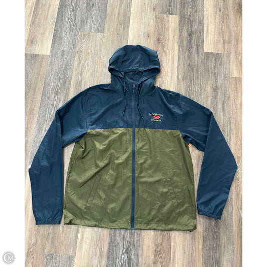 Athletic Jacket By Independent In Blue & Green, Size: 2x