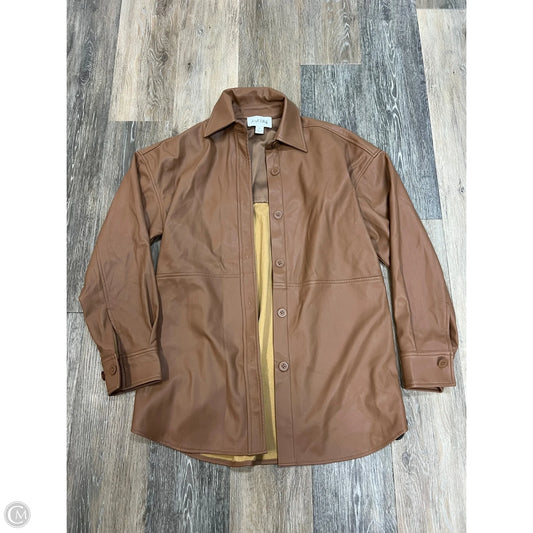 Jacket Shirt By Joseph Ribkoff In Tan, Size: S