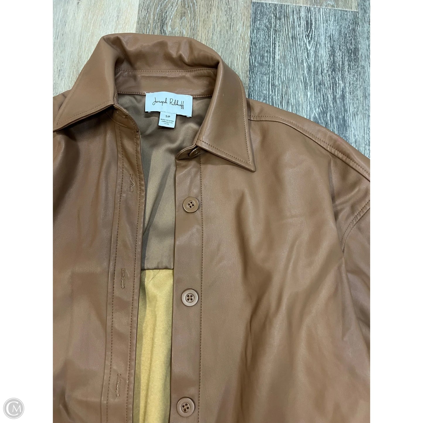 Jacket Shirt By Joseph Ribkoff In Tan, Size: S