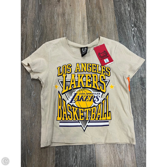 Athletic Top Short Sleeve By Urban Outfitters In Tan, Size: S